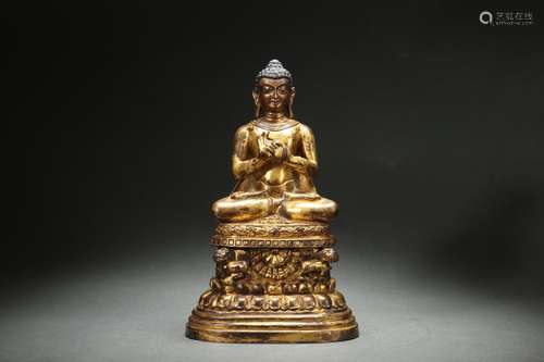 Gilt Bronze Statue of Buddha