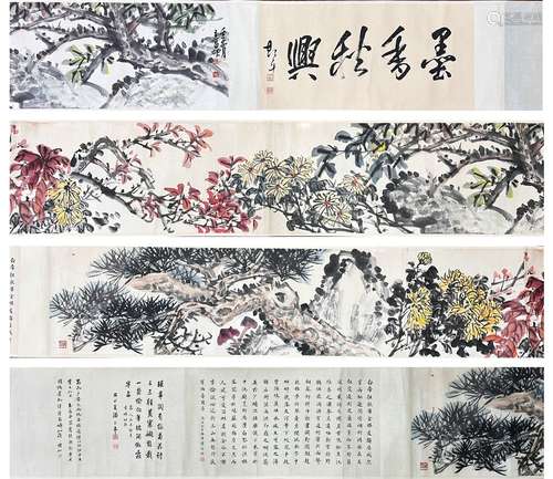 Flowers, Hand Scroll, Wu Changshuo