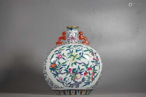 Contrasting Colored Moon Vase, Qianlong Reign Period, Qing D...