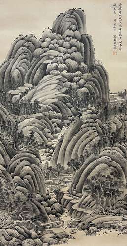 Chinese Ink Painting of Landscape, Wu Dazheng