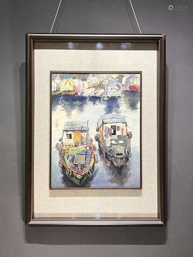 Steamship, with Picture Frame, Wu Guanzhong