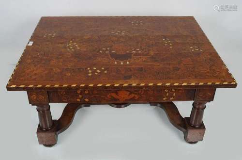 19TH-CENTURY DUTCH MARQUETRY COFFEE TABLE