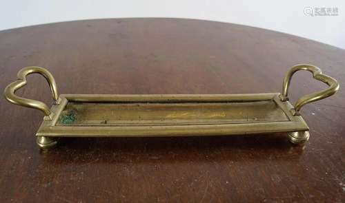 19TH-CENTURY BRASS PEN STAND