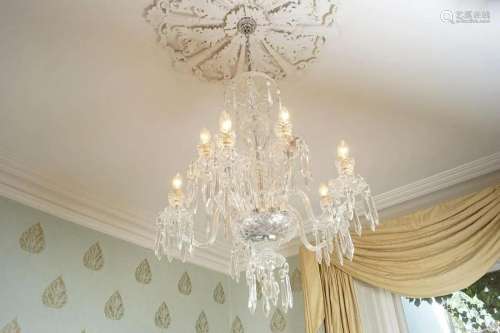 LARGE WATERFORD CRYSTAL CHANDELIER