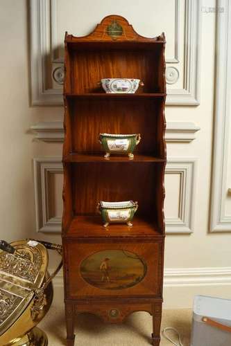 GEORGE III SATINWOOD WATERFALL BOOKCASE