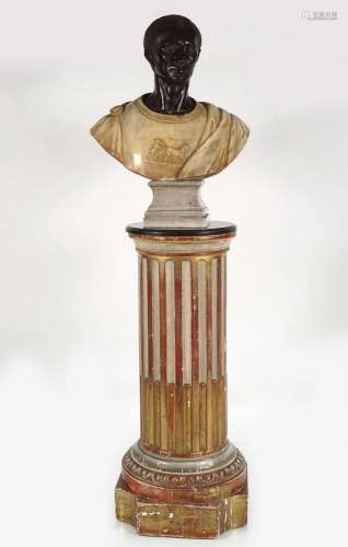 LATE 18TH-CENTURY MARBLE & BRONZE SCULPTURE