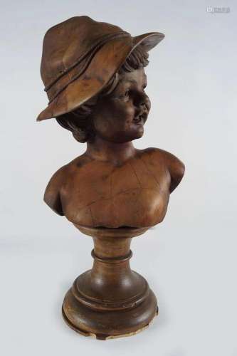 19TH-CENTURY CARVED WOOD SCULPTURE