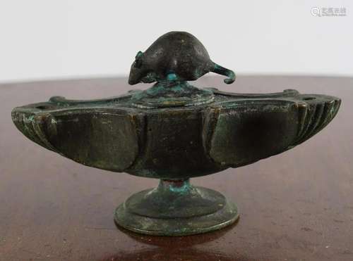 REGENCY BRONZE OIL LAMP