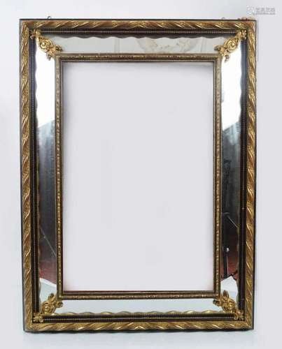 19TH-CENTURY GILT FRAMED OVER MANTLE MIRROR