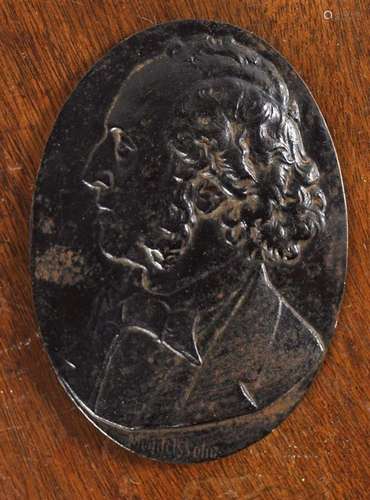 19TH-CENTURY BRONZE PORTRAIT PLAQUE