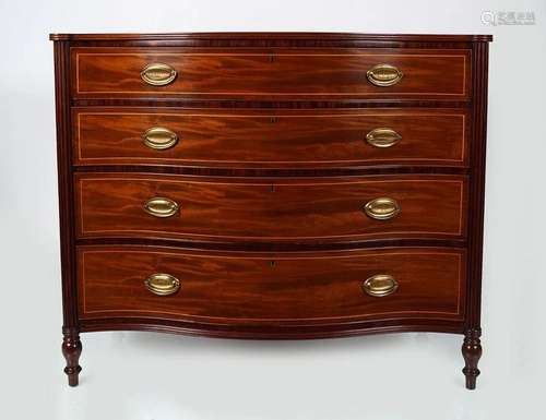 19TH-CENTURY MAHOGANY AND INLAID CHEST