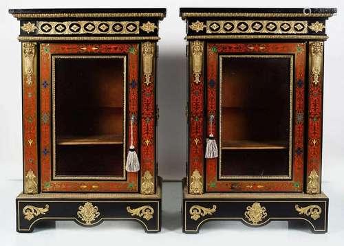 EXCEPTIONAL PAIR 19TH-CENTURY BUHL PIER CABINETS