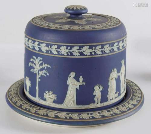 19TH-CENTURY WEDGWOOD JASPERWARE CHEESE COVER