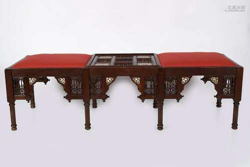 19TH-CENTURY OTTOMAN BONE INLAID WINDOW SEAT