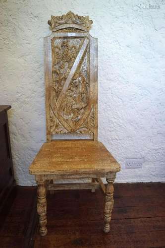 PAIR OF 19TH-CENTURY ARMORIAL CHAIRS