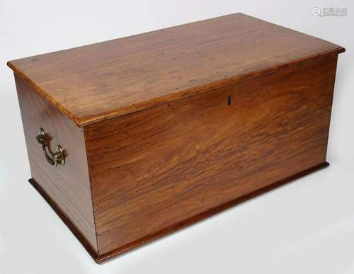 19TH-CENTURY MAHOGANY TRUNK