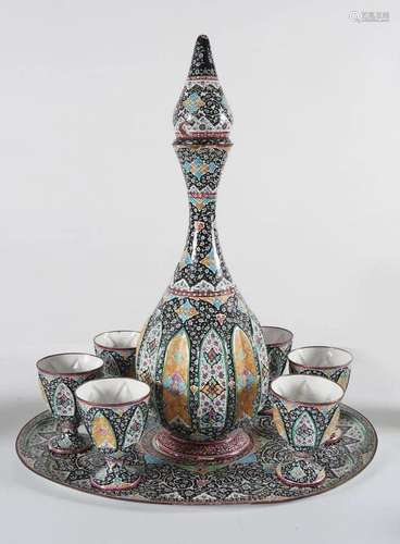 19TH-CENTURY PERSIAN ENAMELLED EWER