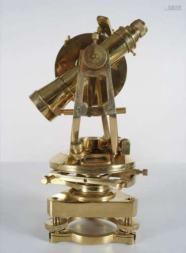 EDWARDIAN BRASS THEODOLITE