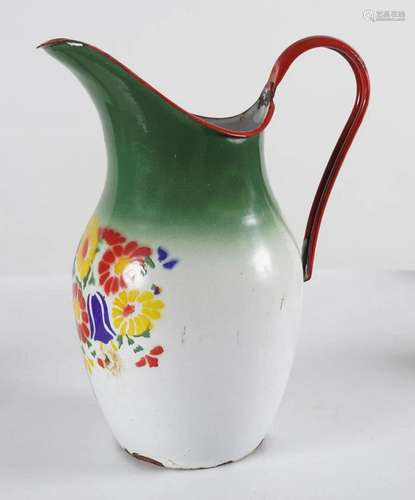 EDWARDIAN ENAMELLED JUG