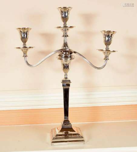 PAIR 19TH-CENTURY SHEFFIELD PLATED CANDELABRAS