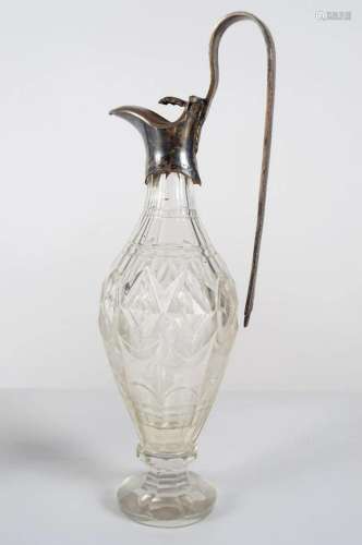 18TH-CENTURY SIVLER MOUNTED GLASS VINAIGRETTE