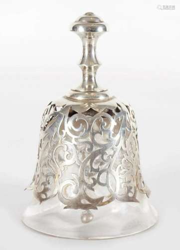 SILVER AND CRYSTAL DINNER BELL