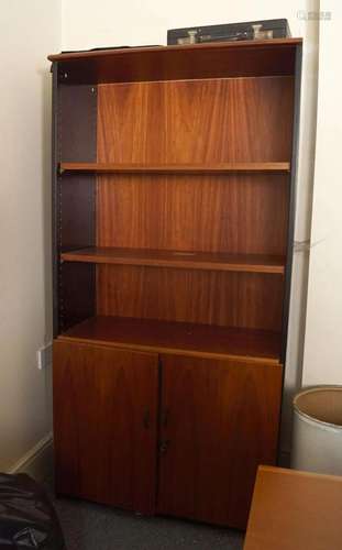 MODERN TEAK OPEN BOOKSHELVES