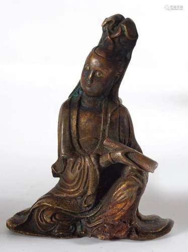 CHINESE QING BRONZE GUANYIN