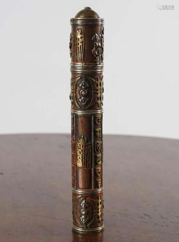 19TH-CENTURY SINO-TIBETAN SCROLL HOLDER