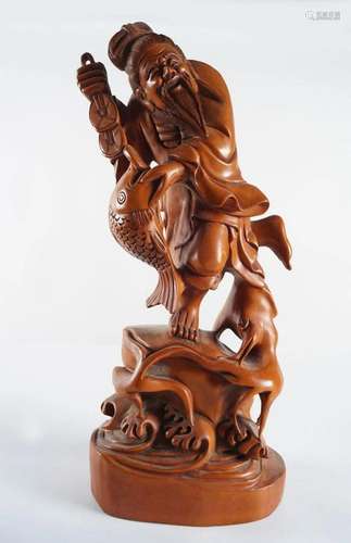 CHINESE CARVED WOOD SCULPTURE