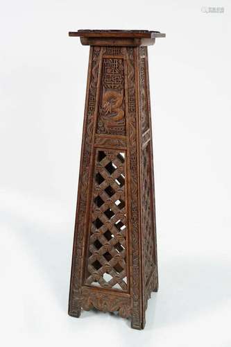 CHINESE QING HARDWOOD PEDESTAL