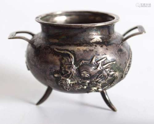 CHINESE QING SILVER CENSOR