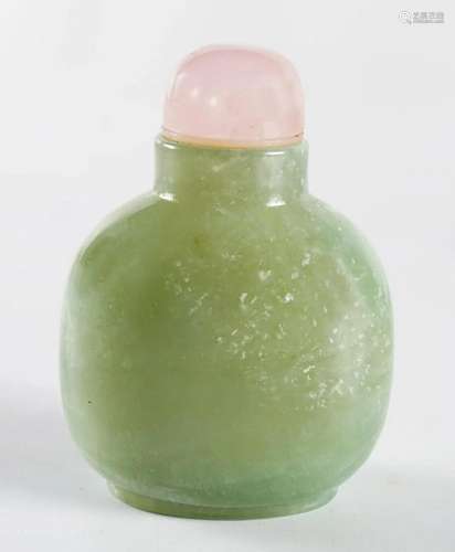 CHINESE QING JADE SNUFF BOTTLE