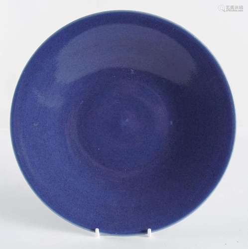 18TH/19TH-CENTURY CHINESE MONOCHROME BLUE DISH