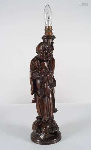 19TH-CENTURY CHINESE CARVED WOOD SCULPTURE