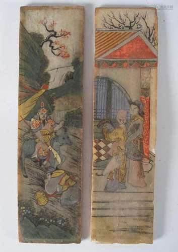 2 CHINESE QING MARBLE PLAQUES