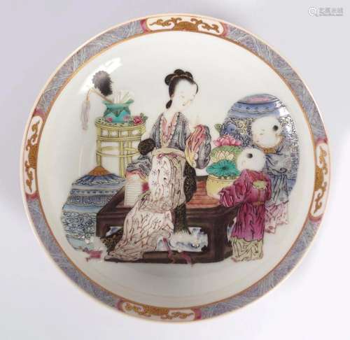 CHINESE QING FAMILLE ROSE PLATE