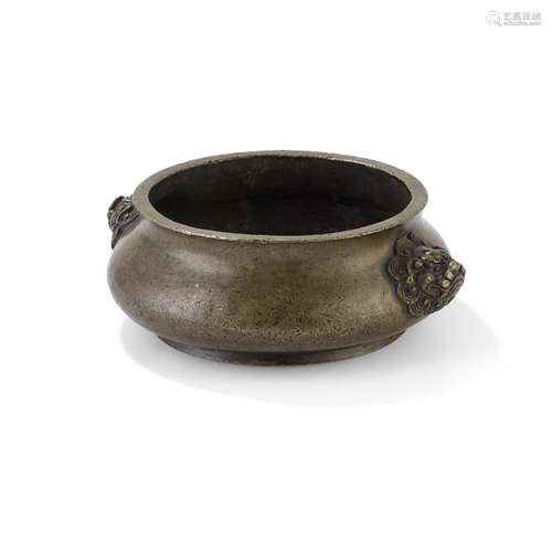 BRONZE 'LION HEAD' CENSER