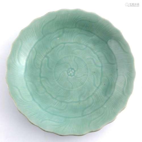 A 19th Century Chinese celadon glaze pla