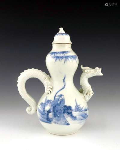 A Japanese Hirado porcelain teapot, Meij