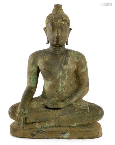 A bronze figure of Buddha, Thailand, Ayu