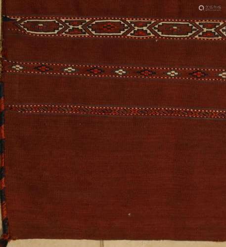 A Yomut Turkmen flat weave chuval, 108 b