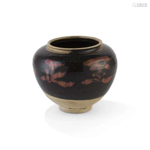 INSCRIBED 'CIZHOU' BLACK-GLAZED JAR YUAN DYNASTY,