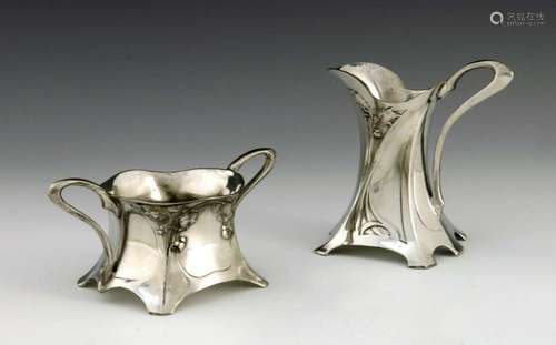 WMF, a Jugendstil silver plated jug and