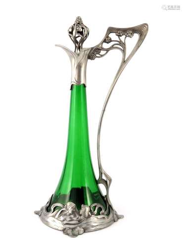 WMF, a Jugendstil silver plated and glas