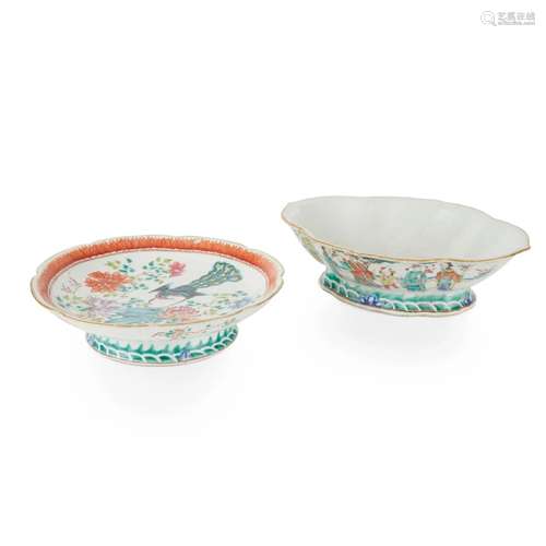 TWO FAMILLE ROSE WARES QING DYNASTY, 19TH CENTURY