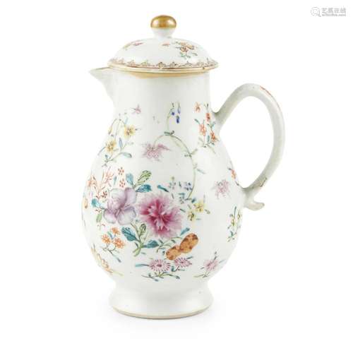 FAMILLE ROSE LIDDED COFFEE POT QING DYNASTY, YONGZHENG