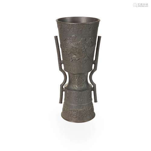 JAPANESE BRONZE VASE