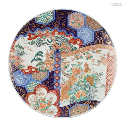 PAIR OF IMARI CHARGERS MEIJI PERIOD