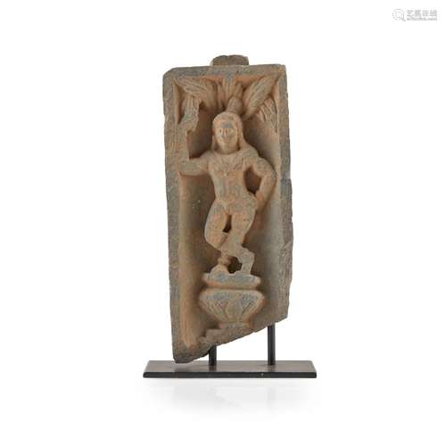 GANDHARA GREY SCHIST STONE RELIEF OF YAKSHA 1ST–